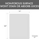 Dexas NSF Certified Polysafe Pastry Board, 16 x 20 Inches, Reversible Kitchen Cutting Board, White