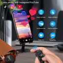 [New Upgrade, Easy to Use] TikTok Scrolling Ring Remote Control, Camera Shutter Remote, Wireless Bluetooth Scrolling Ring for iPhone, iPad, iOS, Android - Black