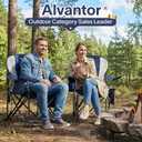 Alvantor Heavy Duty Folding Camping Chair, 500 LBS Oversized Outdoor Chair with Padded 600D Nylon Seat, Insulated Cooler Pocket, Portable for Hiking, Sports, Backyard, Upgraded 500LBS