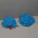 NUMJAW 2 Pcs Blue Wigs for Thing 1 Cosplay Accessories - Curly Funky Afro Costume Wig for Reading Week, Halloween and Thing One Party