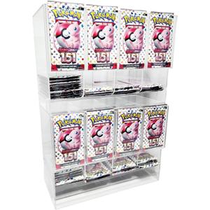 Acrylic 8 Slot Booster Pack Dispenser - Safeguard