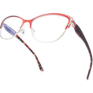 SKYWAY Women's Reading Glasses Elegant Blue Light Blocking Readers Computer Glasses Eyewear Ruby 1.5x
