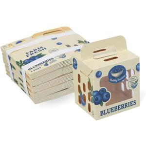 1 Pint Paper Berry Baskets  Food-Grade Produce Containers for Blueberries  Vented, Eco-Friendly, FSC-Certified Blueberry Storage Gift Boxes for Farmers Market & Home Use (Pack of 50)