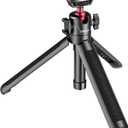 MT-16 Extendable Selfie Stick Tripod, 4-Section, 44 cm / 17.3 in, 2 KG Load Capacity, 360° Rotatable Ball Head, Cold Shoe Mount, Universal 1/4" Screw for Phone, Camera, Microphone, and LED Light Mount