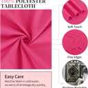 10 Pack Hot Pink Round Tablecloths 120 Inch, Circle Bulk Washable Linen Polyester Tablecloth, Table Cloth Cover for Wedding Buffet Party Banquet Reception Restaurant and Camping