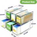 6 Pack Stackable Tea Bag Organizer Drawers Clear Acrylic Tea Bag Holder for Cabinet, Drawer, Pantry, Countertop Kitchen Tea Storage Container