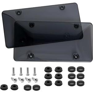 2 Pack License Plate Holder, License Plate Protector, ABS Car Front/Rear License Plate Frame with Screws Caps, Fit Any Standard US Plates