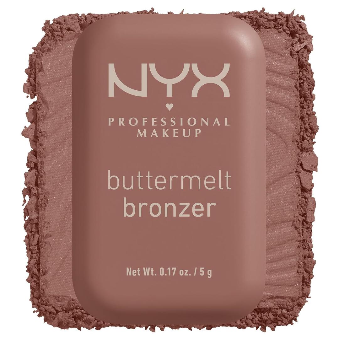 NYX PROFESSIONAL MAKEUP Matte Buttermelt Bronzer, Longwear Face Makeup with Up to 12 Hours of Wear, Vegan Formula - Butta Biscuit (Medium Rosy Warm)