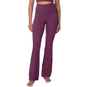 Sunzel Mini Flare Leggings for Women, High Waist Yoga Pants with Tummy Control, Casual Gym Workout Bootcut Leggings (Purple, M)