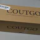 Coutgo Womens T Strap Flat Sandals Open Toe Flip Flops Adjustable Ankle Strap Summer Beach Thong Shoes,White，size 8