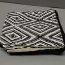 HPUK Decorative Throw Pillow Covers Set of 4 Geometric Design Linen Cushion Cover for Couch Sofa Living Room, 20"x20" Inches, Black