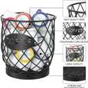 YINMIT K Cup Holder Organizer, Sturdy Coffee Pod Holder Organizer, 35 Kcup Large Capacity Storage Basket for Kitchen Counter and Office Desktop (Black-Circular)