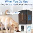 Large Dog Automatic Feeder with Camera: 12L/50 Cups Home Smart Dog Feeder for 20 Days Feeding - Anti-Clog with 20mm Wide Chute for Big Breed Owner