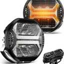 SPL Amber Led Pods Offroad Driving Lights Cube, 5.7In 12000LM, 5-3/4" Led Off Road Lights with Amber X Letter DRL Design, LED Spot Lights for Trucks Jeep Bumper UTV ATV, 2PCS(Wiring Harness Included)