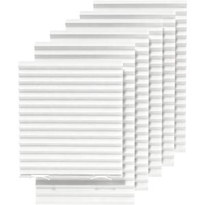 6 Packs Temporary Blinds for Indoor Windows, Light Filtering Paper Shade, Easy to Cut and Install, 36" W x 72" L, Black Out Window Cover with 12 Clips, White