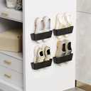 DegMongee 4Pack Wall Mounted Shoe Rack with Sticky Strips, Space Saving Hanging Shoe Rack, NoDrill Hanging Shoe Shelves, Ideal for RV, Campers, Door, Wall, Closet