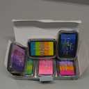 Craft Ink Stamps Pads 5 Color Craft Ink Pads Gradient Craft Ink Pads Washable Pad 8 Pcs Craft Ink Stamps Pads Set 5 Colors Gradient Multi Function Washable Pad for Finger