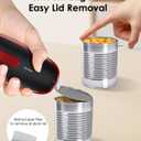 Canslab CORE Electric Can Opener_Single Touch Automatic Opener for Seniors with Arthritis, Auto Shut-off, Cordless Battery Powered, Side Cut, Smooth Edge, Handsfree for Small or Large Cans, Black+Red