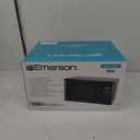 Emerson MW7302B Compact Countertop Microwave Oven with Touch Control, LED Display, 700W, 10 Power Levels, 6 Auto Menus, Glass Turntable and Child Safe Lock, 0.7 Cu., Ft. Black
