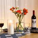 PHOSPHOR Hurricane Candle HoldersFor Pillar Candle Clear Glass Cylinder Centerpieces Vases Table Decoration Centerpiece Floral Room Decor Clear Seeded Bubbles Living Dining Kitchen 3 Pieces