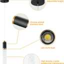 1 Light Pendant Lights Kitchen Island, Black Modern Crystal Pendant Light Fixtures Suitable for Kitchen, Restaurants, Dining Room, Bedrooms