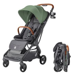 Ergobaby Metro 3 Deluxe Baby Stroller for Newborns, Infants, and Toddlers - Travel Stroller with One-Hand Fold, Near-Flat Recline, Adjustable Handlebar - Willow Green