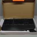 MEETION Ergonomic Wireless Keyboard and Mouse, Ergo Keyboard with Vertical Mouse, Split Curved Keyboard with Wrist Rest, Natural Typing Rechargeable Full Size, Windows/Mac/Computer/Laptop, Large Size (Black)