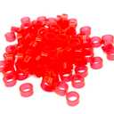 200pcs Dental Color Code Rings, 6mm Silicone Non-Toxic Orthodontic Rings Accessory, Autoclavable Instrument Identification System for Dental Clinics (Red, S)