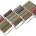 Expandable Acrylic Spice Drawer Organizer  4-Tier Clear Seasoning Rack Insert for Kitchen Drawers, Adjustable from 9" to 18", Fits Most Spice Jars (Jars Not Included) 4-Pack