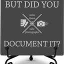 But Did You Document It, HR Gifts for Women Men, Funny Office Desk Decor with Iron Stand, Humor Wood Plaque Desk Decorative Sign Office Decoration for Shelf Table Decor - B04