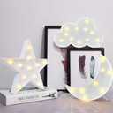 3Pcs Decorative LED Crescent Moon Star Cloud Night Light Can Be Hung On The Wall ChildrenS Room Room Light, Suitable for Birthday Parties, Holiday Decorations, Baby Room Decoration.