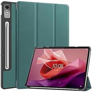 Smart Case for Lenovo Tab P12 Pro (2nd Gen) 12.7", Ratesell Lightweight Trifold Stand Smart Multi-Angle Stand Cover Case for Lenovo Tab P12 Pro (2nd Gen) / P12/ Xiaoxin Pad Pro 12.7'' Blackish Green