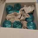 Fortessa Sole Copolyester Outdoor Drinkware, Stemless Wine Glass, Aqua Sky Blue Green
