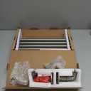 Curtain Rods for Windows 48 to 84 Inch, HOTOZON 1 Inch Heavy Duty Industrial Curtain Rod, Blackout Wrap Around Splicing Drapery Rod for Windows, Antique Silver