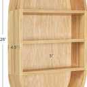 Kate and Laurel Hutton Scandinavian Capsule Wall Shelf; 16 x 28; Natural Wood; Geometric Modern Shelves for Wall
