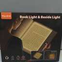 Book Light, Rechargeable Led Reading Light for Book, Clear LED Flat Book Lights for Reading in Bed at Night with 3 Colors & Timer, Dimmable Panel Plate Book Lamp, Bookish Gifts for Readers Kids