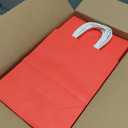 qiqee 100PCS Gift Bag with Handles Bulk Red Paper Bags Multiple Uses (11"x5"x8"inch Medium Size)