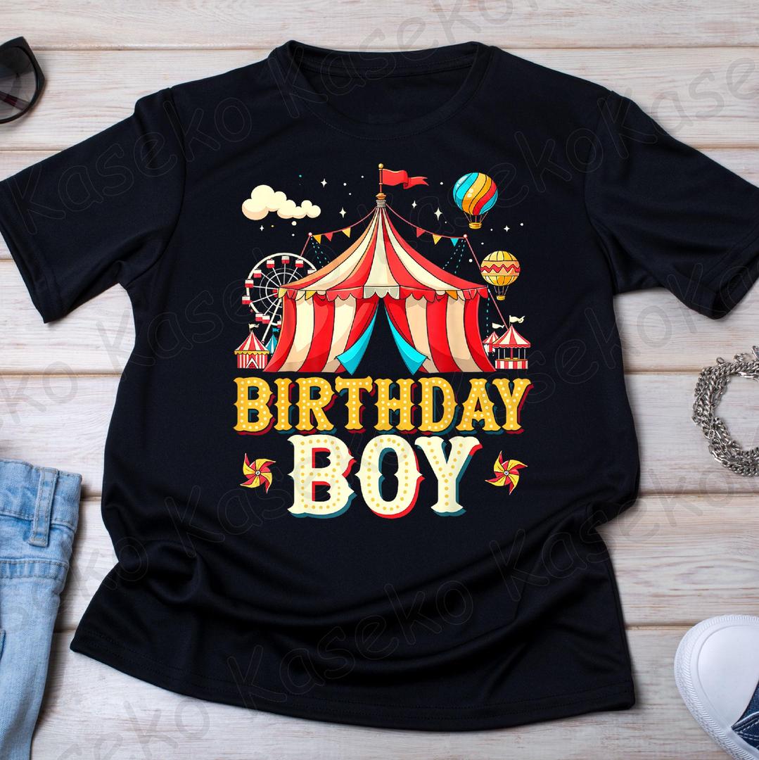 Birthday Boy Ringmaster Circus Theme Carnival T-Shirt Youth Medium