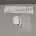 seenda Bluetooth Keyboard and Mouse Combo for Mac, SKM64-2 Rechargeable Silent Wireless Keyboard Mouse Compact Slim, 3 Multi-Device Connection, Compatible for Mac MacBook Pro/Air iPad, White Silver