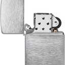 Zippo Classic Brushed Chrome Pocket Lighter - Windproof & Refillable Flip-Top Metal Lighter - Everyday Use Pocket Lighters - Luxury Lighters Made in USA