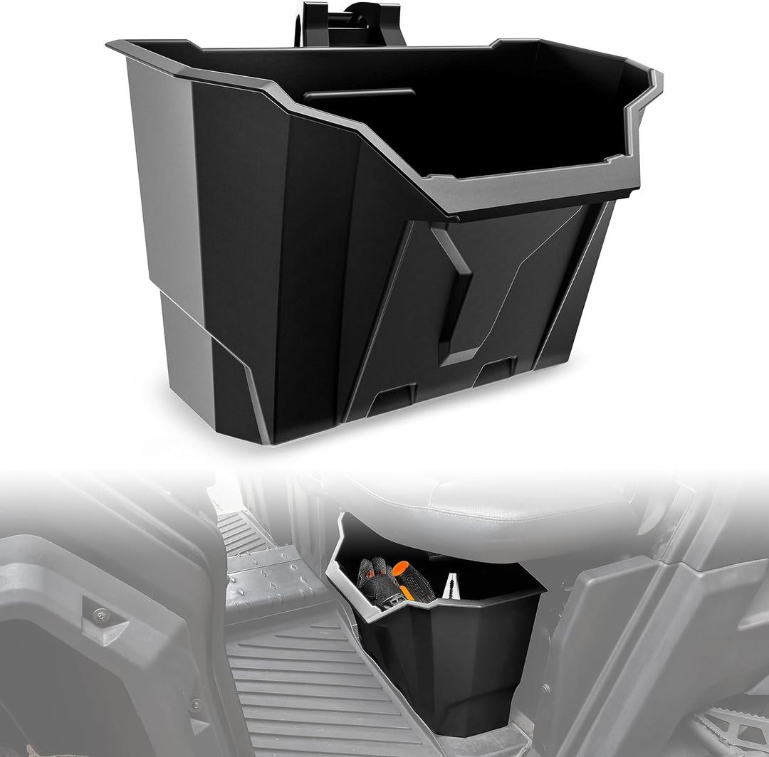 SAUTVS UTV Under Seat Storage Box, Driver Underseat Storage Bin for Can Am Defender HD5 HD7 HD8 HD9 HD10 MAX 2016-2025 Accessories, Replacement #715003399