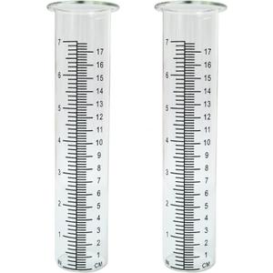 7" Plastic Rain Gauge Replacement Tube, 8.25 x 2.25 x 1.75 inches Cold Resistance Crack Resistance for Outdoor Garden Yard Home, 2PCS