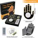 4 x Hand Gesture Light for Car - 3 in 1 LED Finger Light with Remote Control | Back Window Sign for Drivers, Fun Car Accessories & Road Rage Gadgets (Orange)