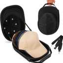 Hat Travel Case, Hat Carrier Travel Case with Adjustable Shoulder Strap, Hat Organizer Baseball Caps Holder for 6 Baseball Caps, Perfect for Traveling & Home Storage, Small (Black)