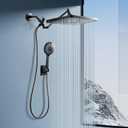 Premium 12.2" Rain Shower Head with Handheld Spray, Updated High Pressure Rainfall Shower Head with Handheld Combo, Large Rain Overhead Waterfall Showerheads | Anti-Clog Nozzles | Air-in Tech
