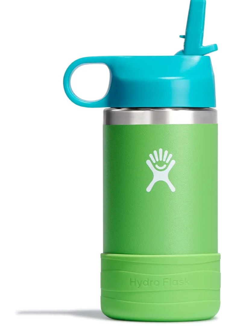 HYDRO FLASK Kids Water Bottle Jr. Stainless Steel Insulated With Straw Cap for Water, Milk, Juice, School, Camp, Sport, Play and Lunch, Easy to Clean, Leak-Resistant