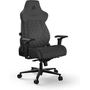 Corsair TC500 Luxe Gaming Chair  Premium Breathable Fabric  Wide Seat  Five-Way Adjustable Armrests  Adjustable Built-in Lumbar Support  90-160 Degree Recline  Shadow (Black)