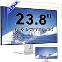 [2-Pack] 23.8 Inch Computer Blue Light Blocking Screen Protector for 16:9 Widescreen Monitor, Anti Glare Anti-UV Eye Protection Desktop PC LED Monitor Filter, Removable Anti-Scratch Screen Film 23.8in