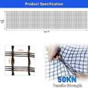 Universal Geogrid Roll 3.84ft x 164ft Retaining Wall Fiberglass Geogrid, 50KN Tensile Strength Driveway Ground Gravel Grid with Mounting Screws for Asphalt Pavement and Soil Road Slope Reinforcement