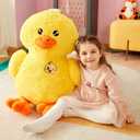 IKASA 19" Giant Duck Stuffed Animal, Super Soft, Zipper-Free Plush